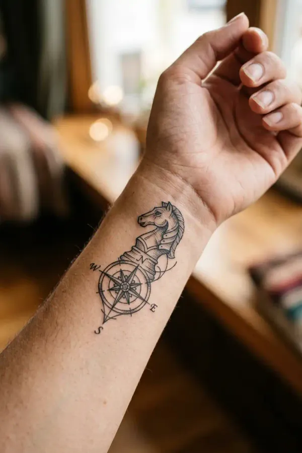 Springer-Tattoo am Handgelenk
