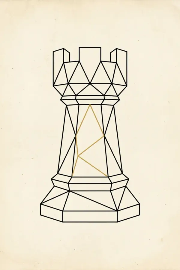 Geometrisches Turm-Tattoo, Flash-Sheet-Design