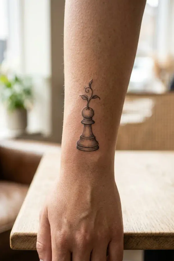 Bauer-Tattoo in größerem Format am Unterarm